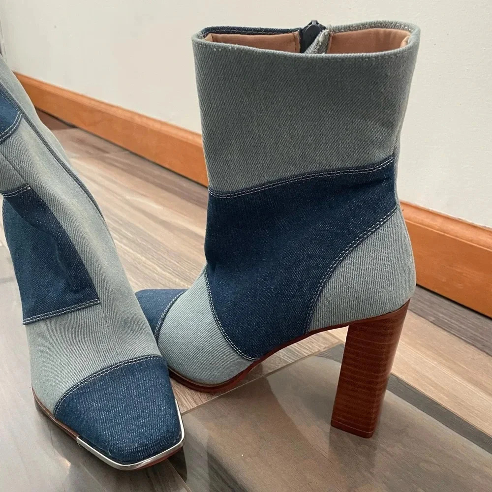 Steve Madden | Denim Boot Heels | 9.5